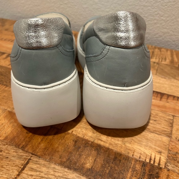 Fly London Deca Womens Deca Blue Casual Leather Wedge Platform/Sneakers Size 41 - Picture 3 of 7